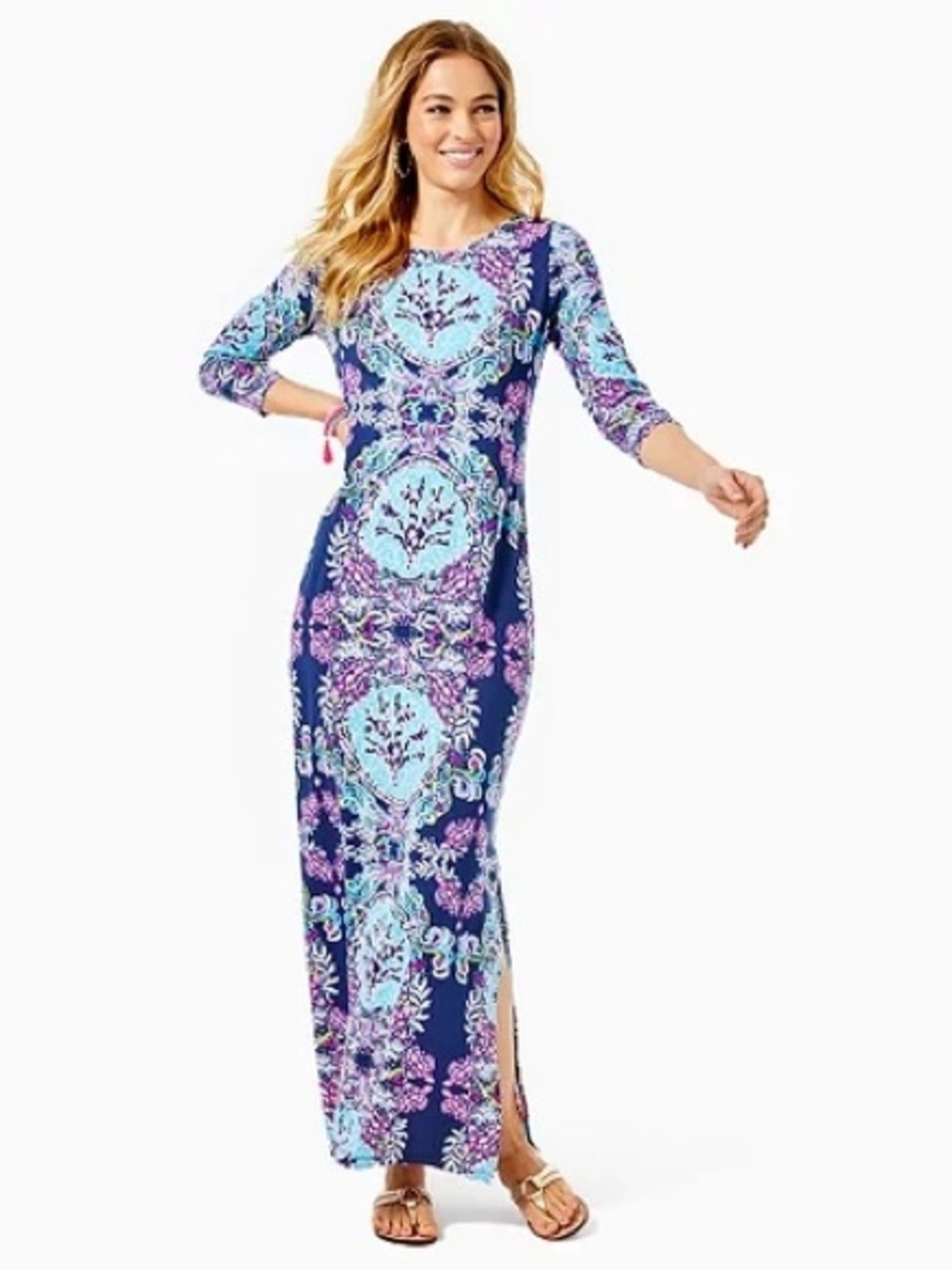 LILLY PULITZER Morgann  Maxi Dress *Mermaid Beach Sz XXL
